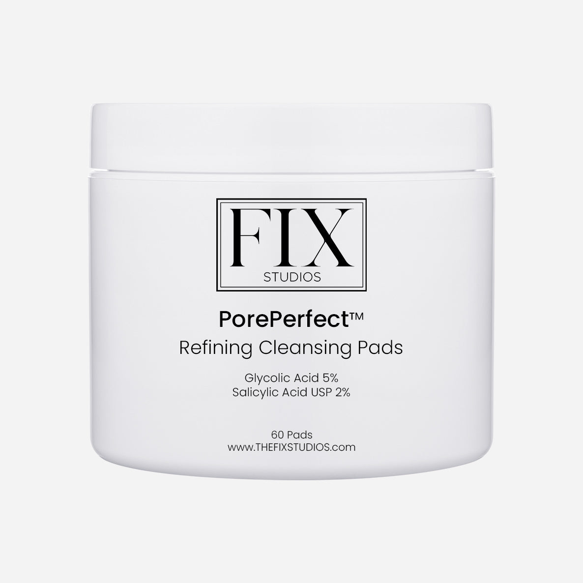 Fix Studios medical=grade PorePerfect™ Refining Cleansing Pads unclog pores and treat acne