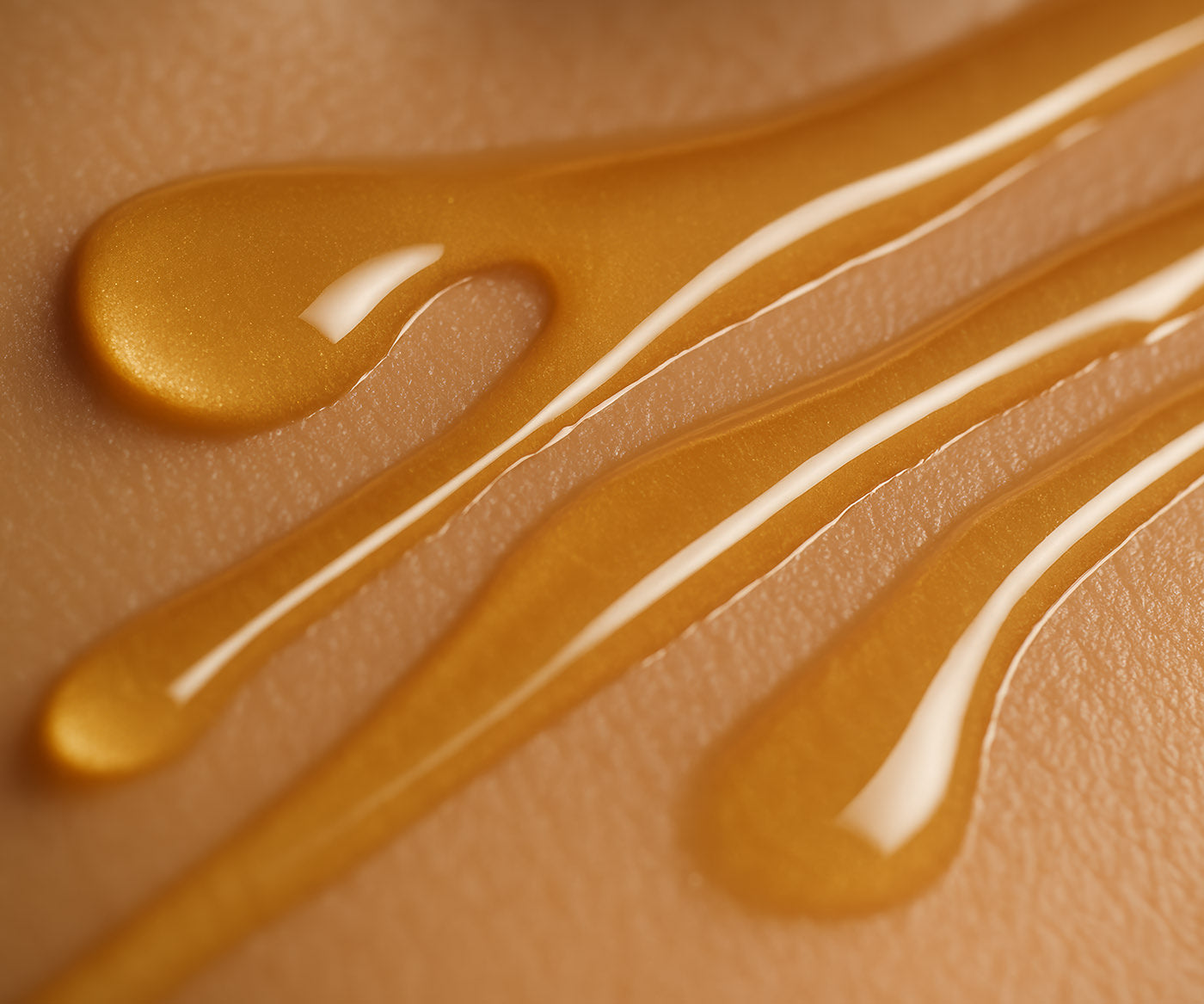 A macro closeup of Fix Studios medical-greade Refinity™ Advanced Retinoid Night Serum on the surface of the skin