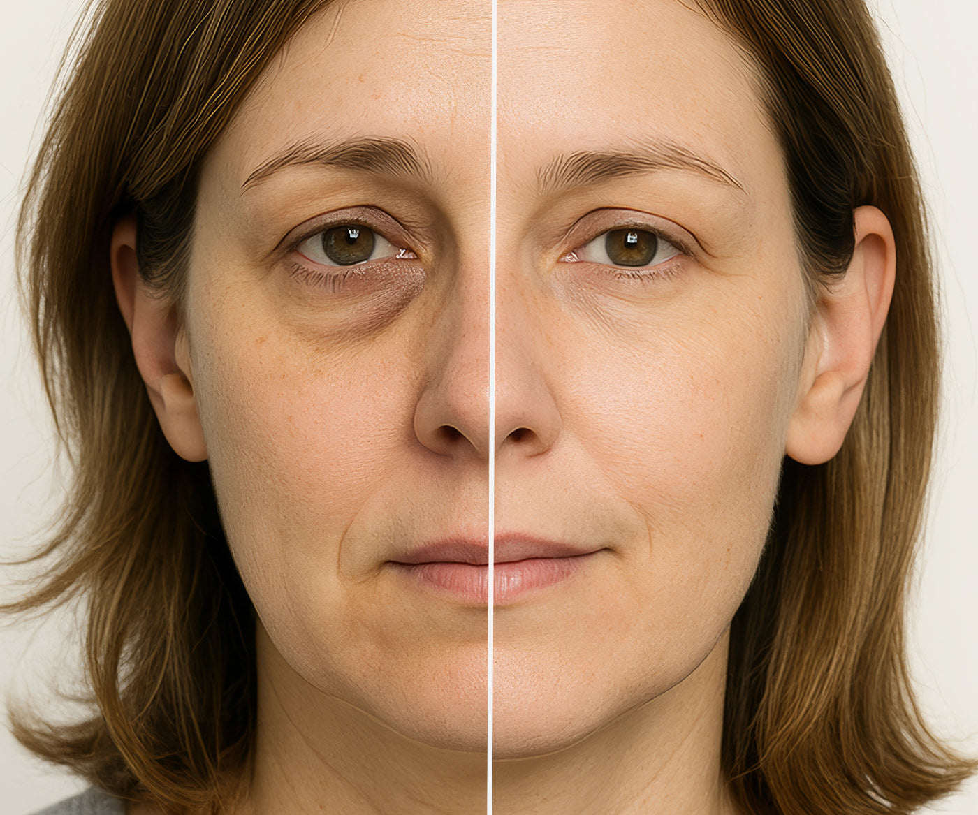 Fix Studios Medical-Grade ReposePM™ Restorative Eye Treatment Before and After removes dark circles and puffiness from under eyes