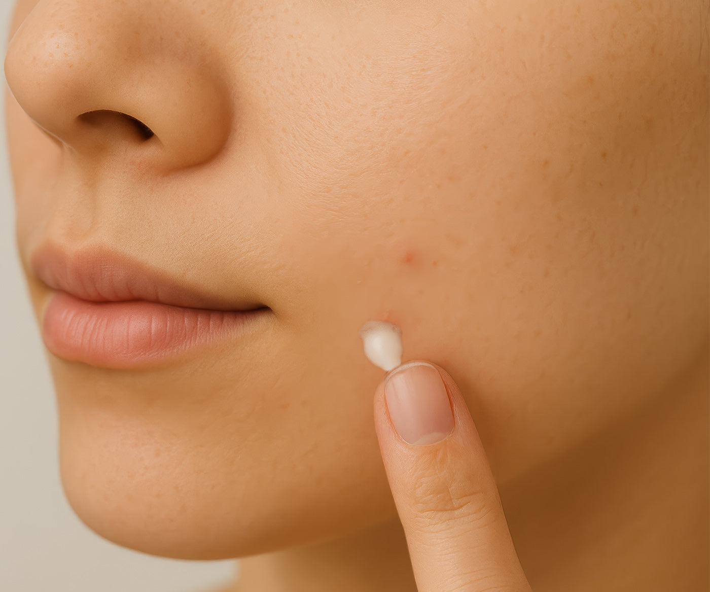 Fix Studios medical-grade SpotRx Precision Blemish Corrector Benzoyl Peroxide fast-acting acne spot treatment being applied to face