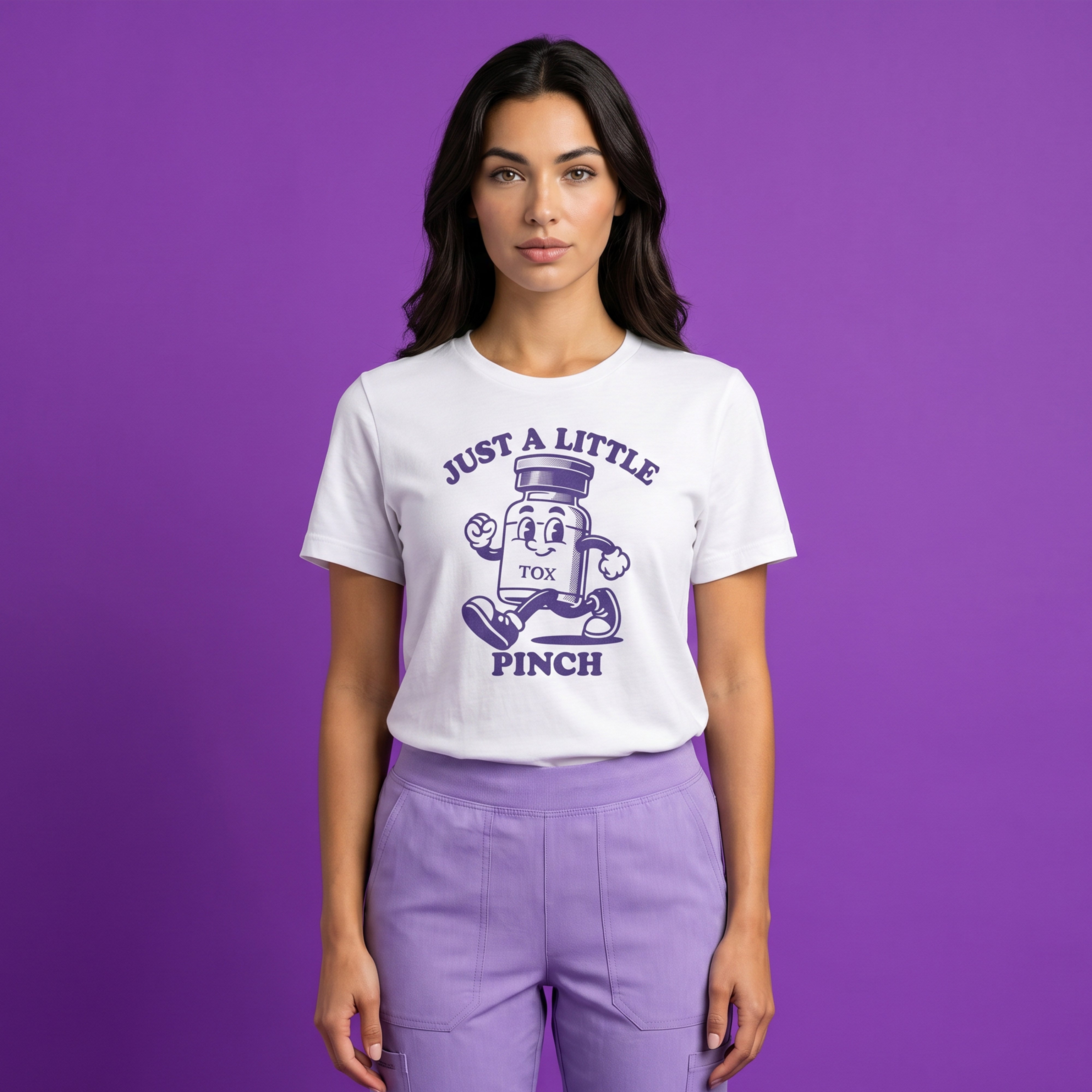 Fix Studios Just a Little Pinch Tee - Retro Botox Humor in 1 Soft Tee