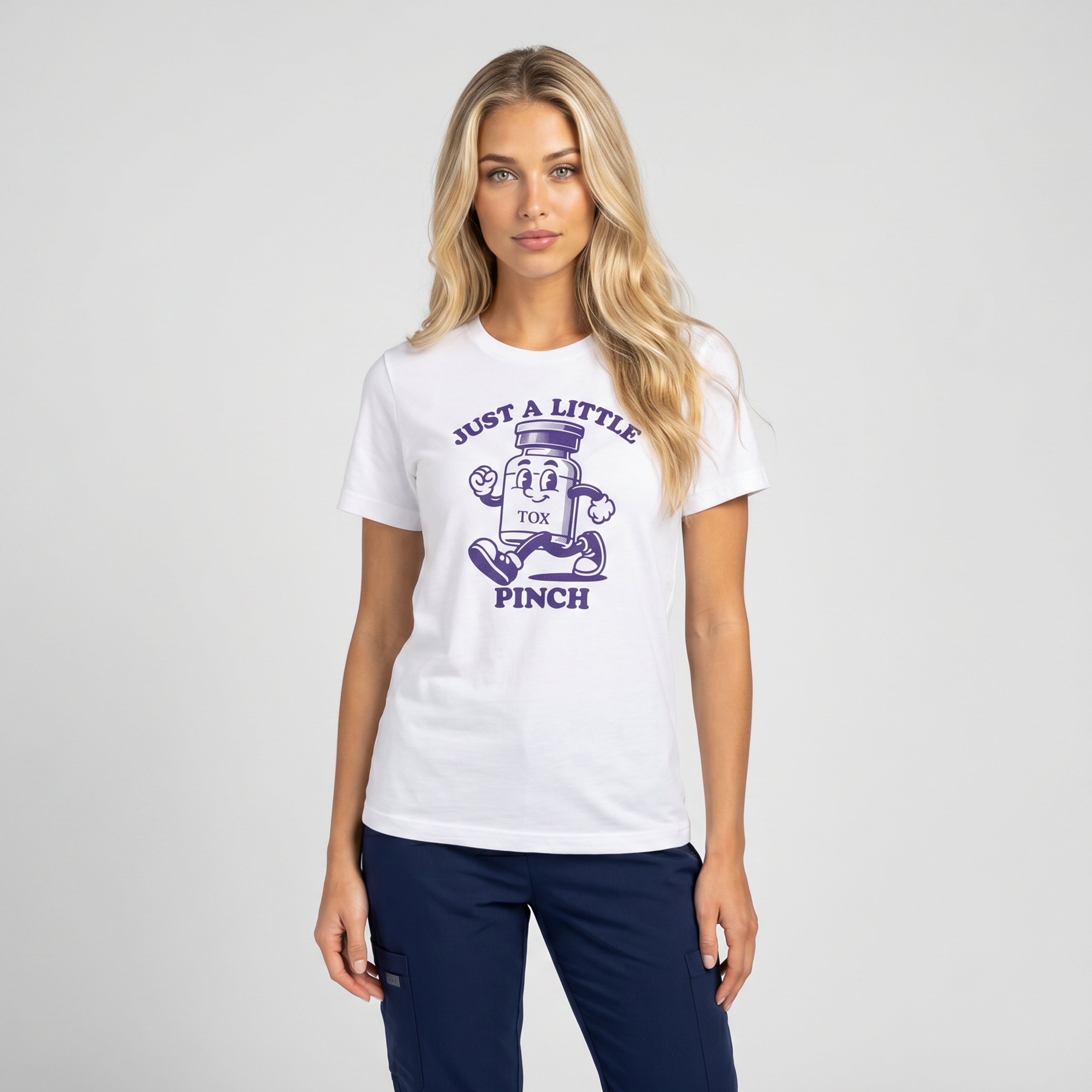 Fix Studios Just a Little Pinch Tee - Retro Botox Humor in 1 Soft Tee