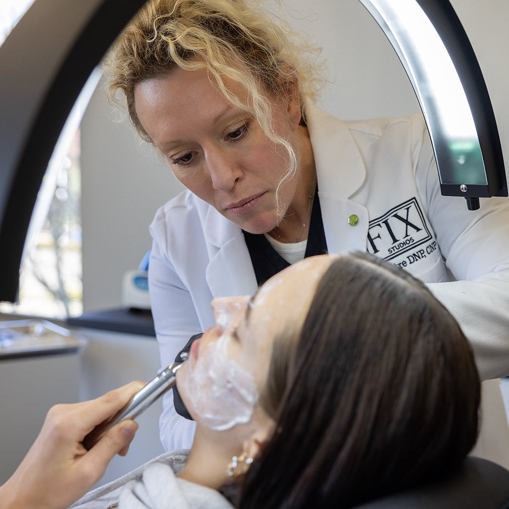 Elizabeth Matre DNP, CNP (aka Dr. Beth Matre) performs Acne Scar Treatment services fix studios cincinnati mason OH