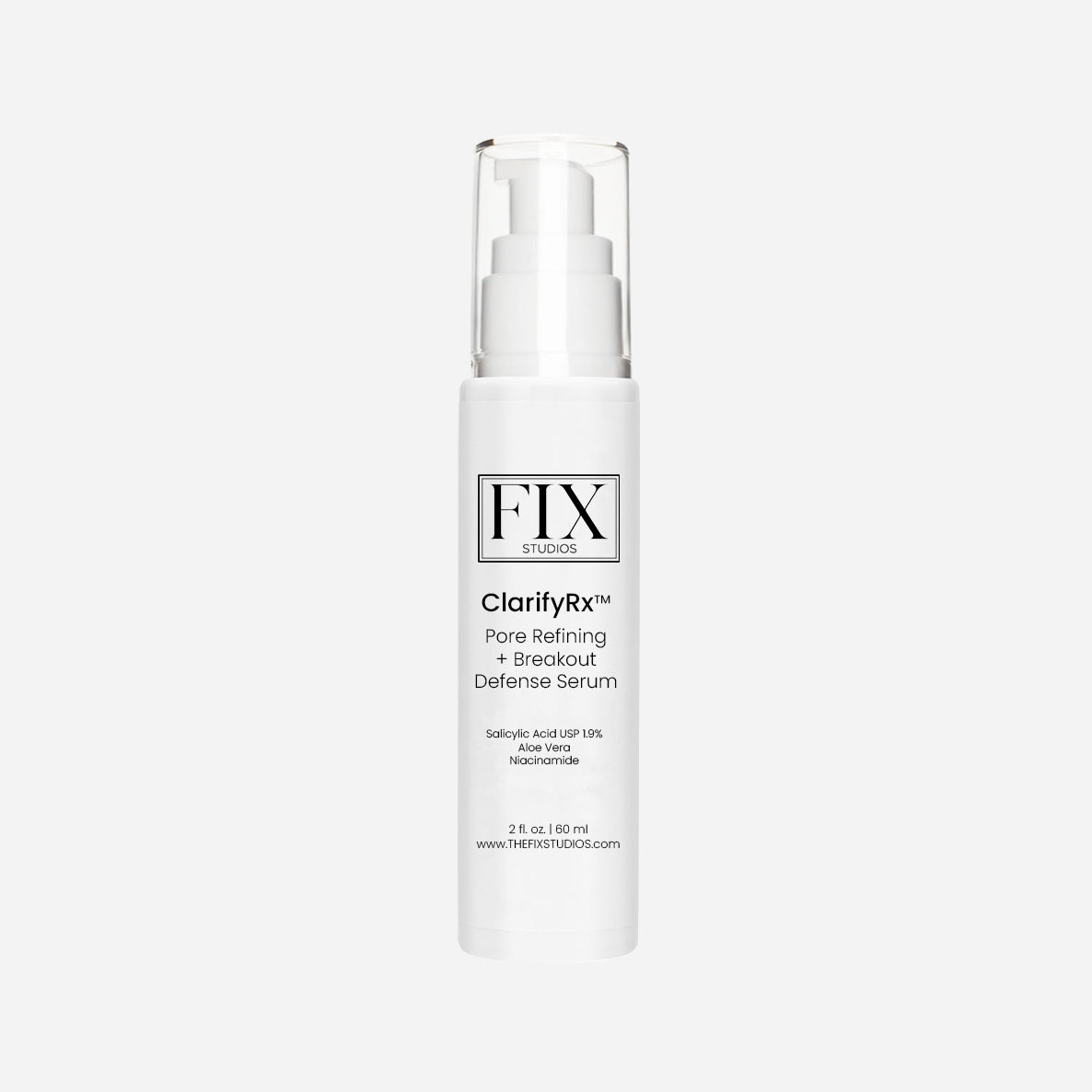 Fix Studios medical-grade ClarifyRx™ Pore Refining + Breakout Defense Serum