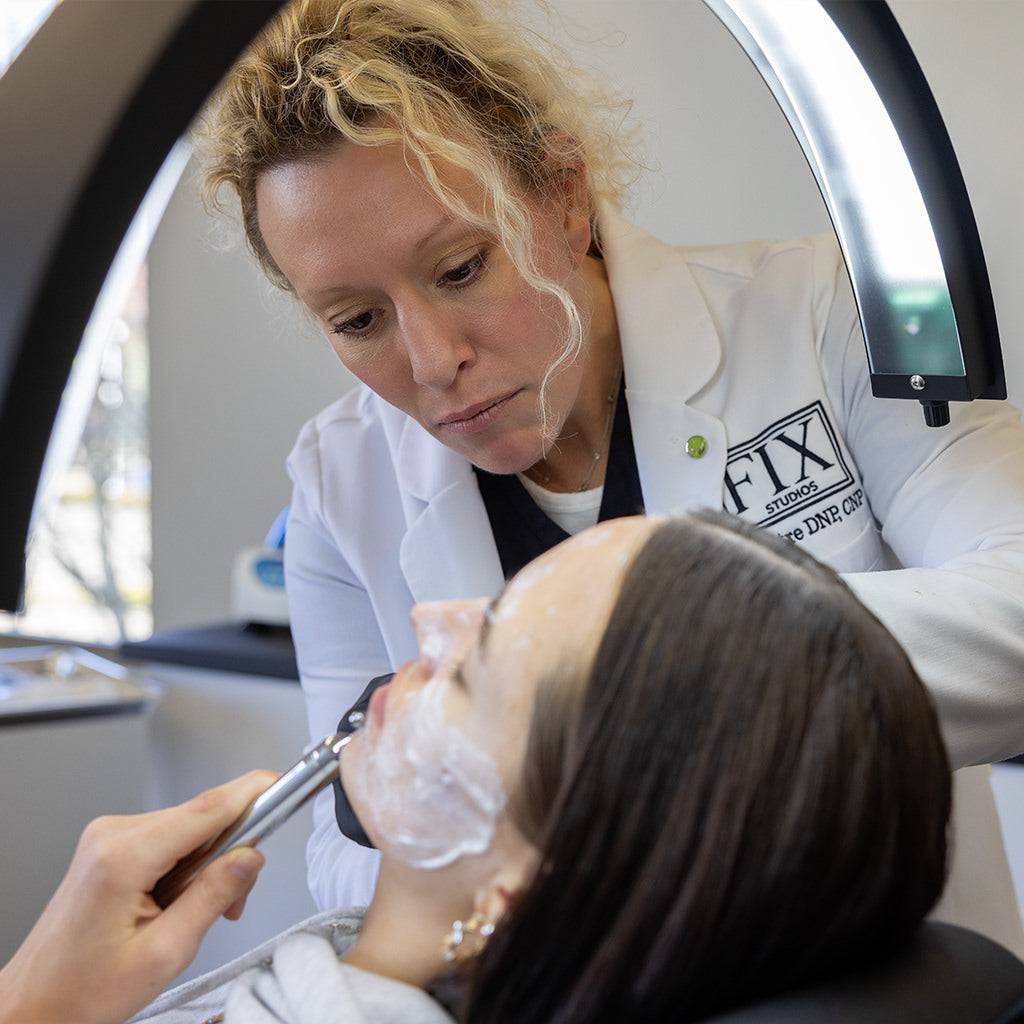 Elizabeth Matre DNP, CNP (aka Dr. Beth Matre) injects pdo threads at Fix Studios medspa cincinnati mason OH