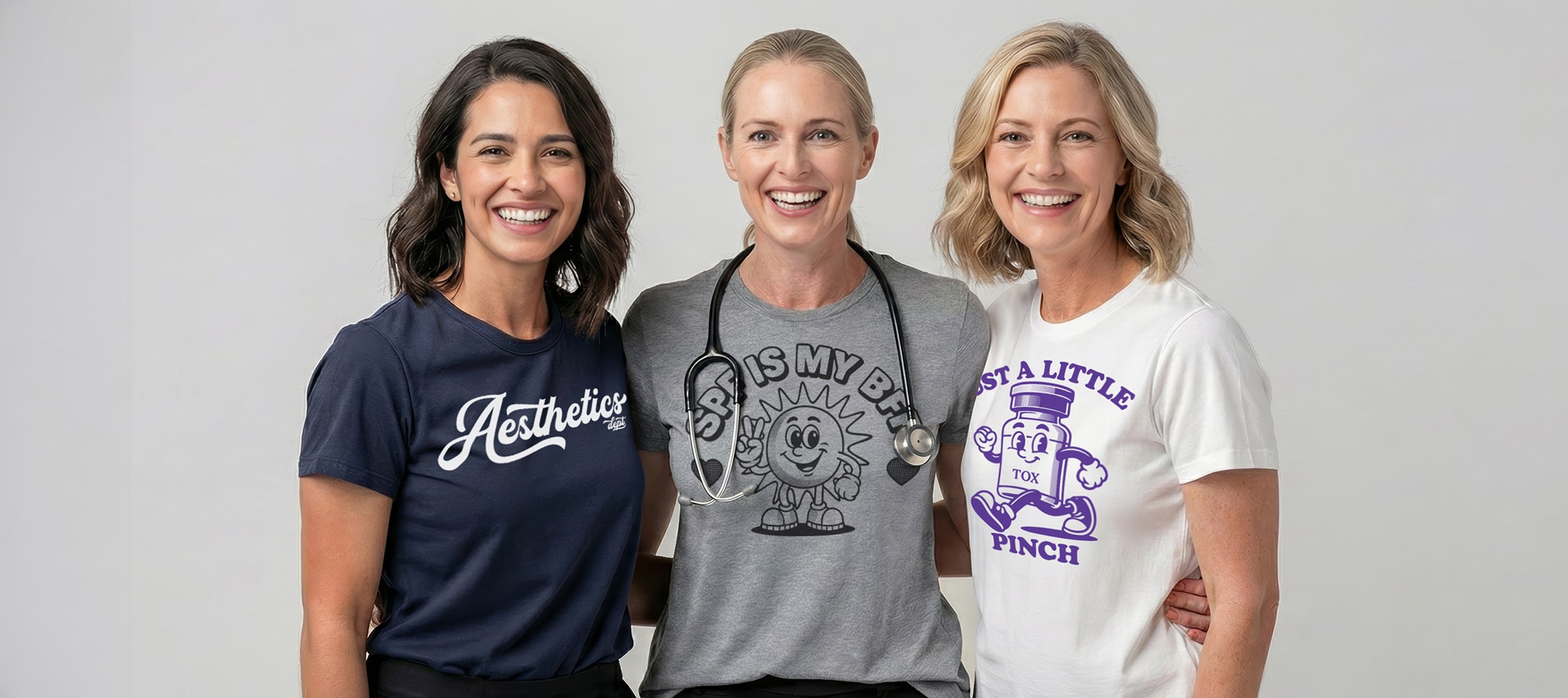 A group of women wearing Fix Studios Fashion Aethetics t-shirts