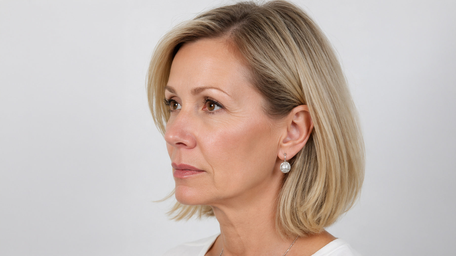 An image of a woman after her medspa treatments at Fix Studios Cincinnati Mason OH