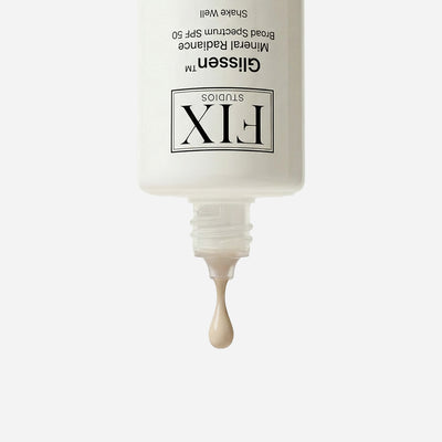 Fix Studios medical-grade Glissen™ Mineral Radiance Broad Spectrum SPF 50 Sunscreen