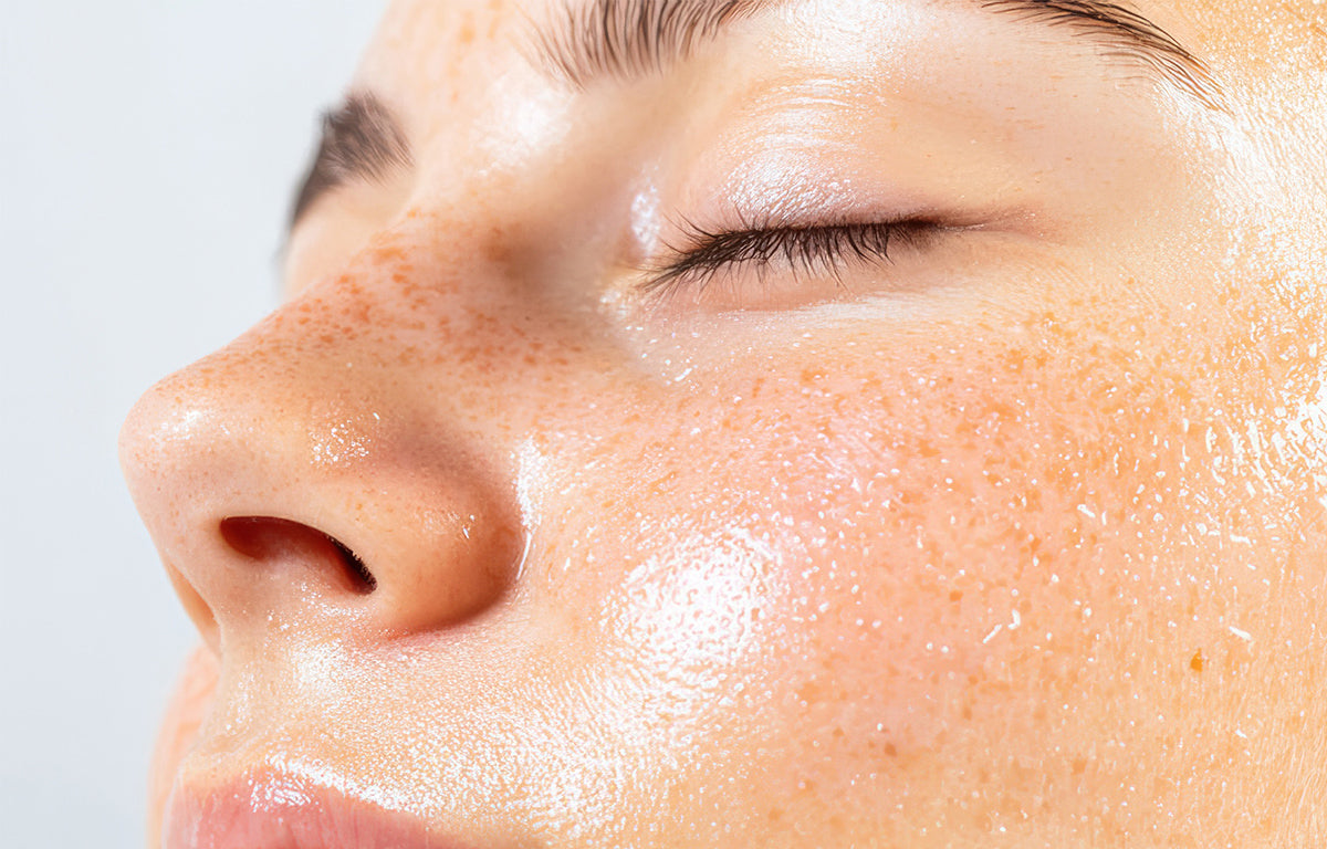 A woman after washing her face with clean and clear pores after using Fix Studios medical-grade PorePerfect™ Dual-Action Detox Cleanser