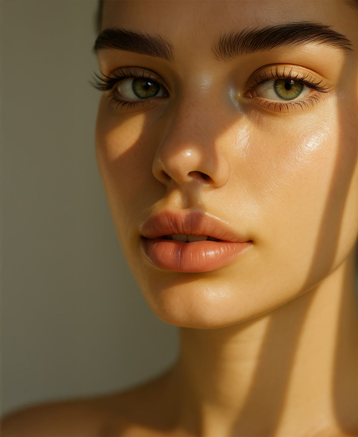 A woman with perfect skin uses Refinity™ Advanced Retinoid Night Serum by Fix Studios. It is a medical-grade retinoid that works overnight to reduce signs of aging