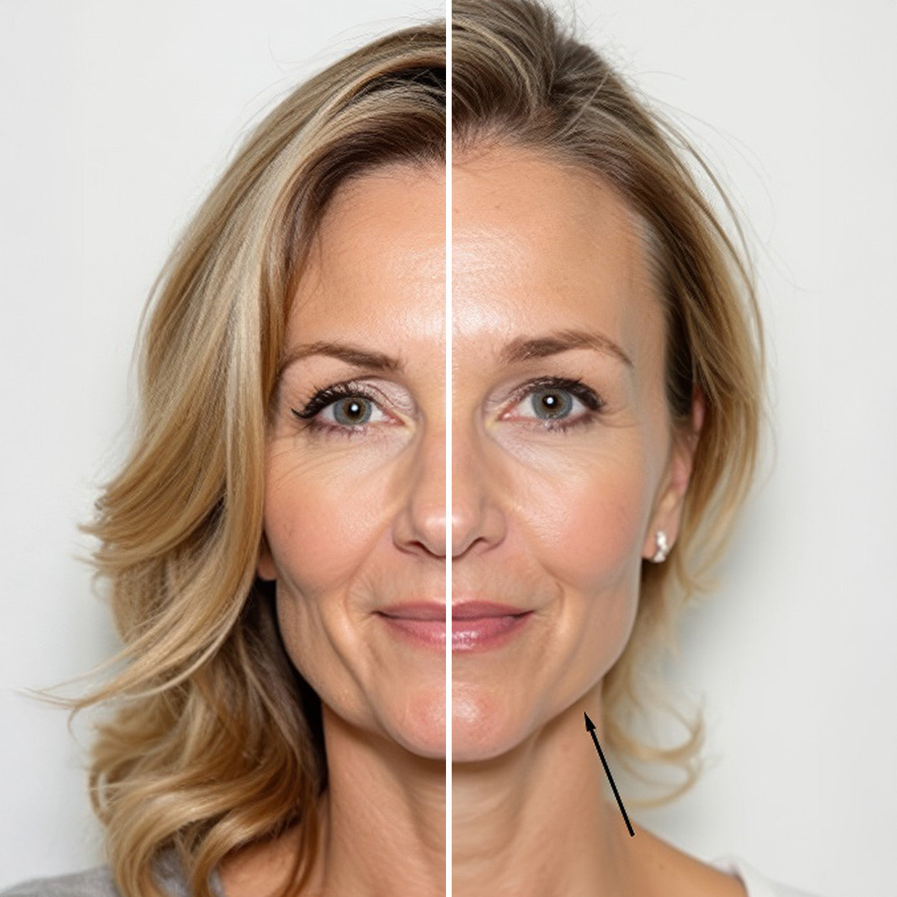 A woman receives a non-surgical facelift with a jawline PDO thread lift at Fix Studios Cincinnati Mason OH